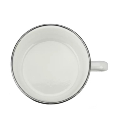 Smaltovaný hrnek s poklicí 10 cm Levandule
