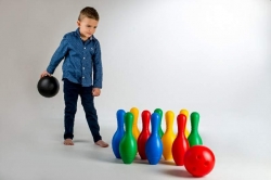 Dětský bowling - Bowling baby - souprava pro dětský bowling obsahuje 10 kuželek a dvě koule