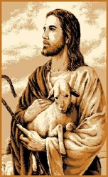 Nástěnný koberec Ježíš s beránkem 