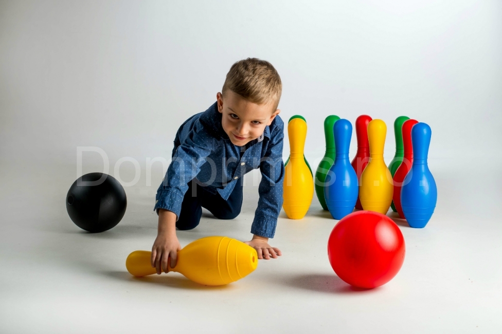 Dětský bowling - Bowling baby - souprava pro dětský bowling obsahuje 10 kuželek a dvě koule