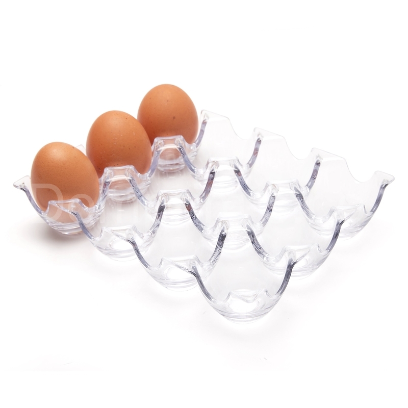 Plastový zásobník do lednice na 12 vajíček transparentní